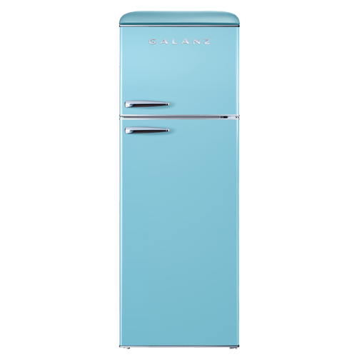 iio RR2 12 cu. ft. Retro Refrigerator Full Size Fridge Bottom Freezer  Chrome Handle Frost Free LED Multiflow 360° Turquoise iRR2-2412TQ-R - The  Home Depot