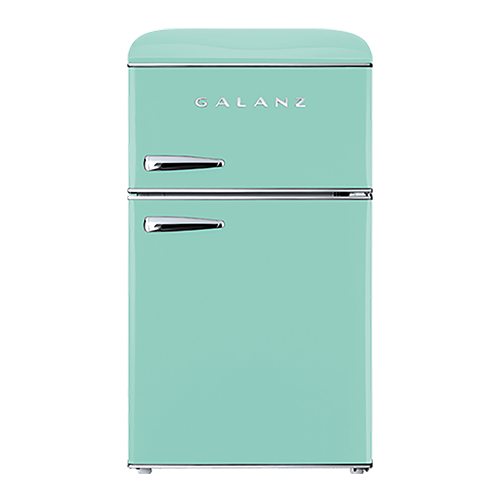 Galanz 3.1 cu. ft. Retro Mini Fridge in Black with Dual Door True Freezer  GLR31TBKER - The Home Depot