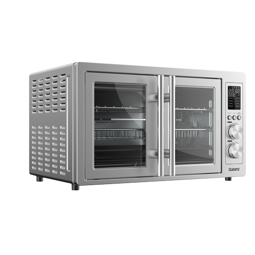 GFSK215S2MAQ18 by Galanz - Galanz 1.5 Cu Ft Retro French Door Toaster Oven  with Air Fry in Stainless Steel