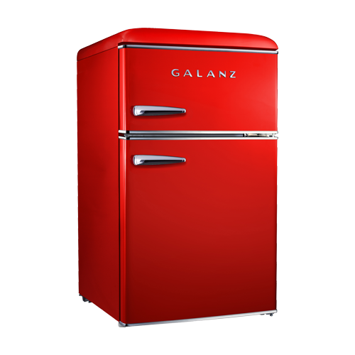 Galanz GLR46TRDER Retro Compact Refrigerator with Freezer Mini Fridge with  Dual Door, Adjustable Mechanical Thermostat, 4.6 Cu Ft, Red