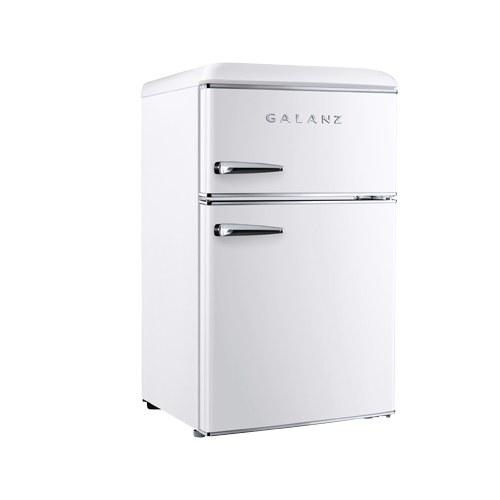 Galanz Retro dual door 4-cu ft Freestanding Mini Fridge Freezer Compar –  Trevor's Home Supply