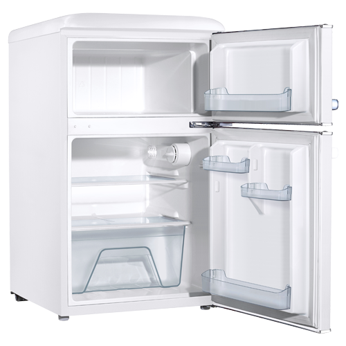 Mini-réfrigérateur avec congélateur Galanz rétro deux portes rouge 3,1 pi³  GLR31TRDER