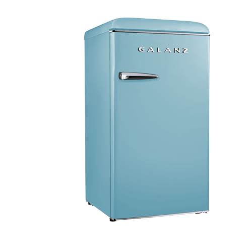 Galanz GLR25MGNR10 Retro Compact Refrigerator, Mini Fridge with Single  Doors, Adjustable Mechanical Thermostat with Chiller, Green, 2.5 Cu Ft