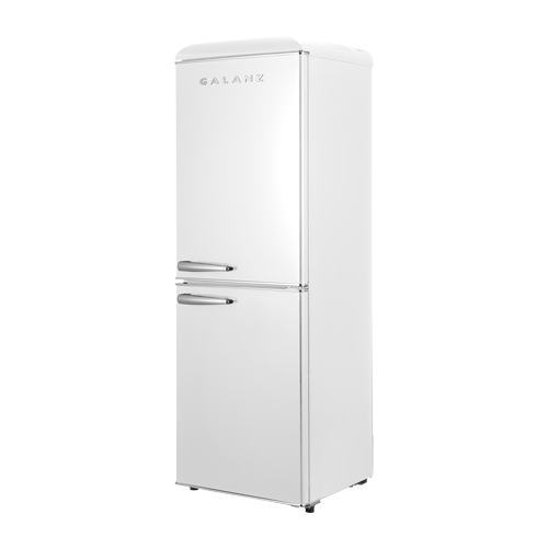 Galanz 7.4 cu. ft. Mini Fridge Dual Door Bottom Mount Retro in White with  Freezer GLR74BWER12 - The Home Depot
