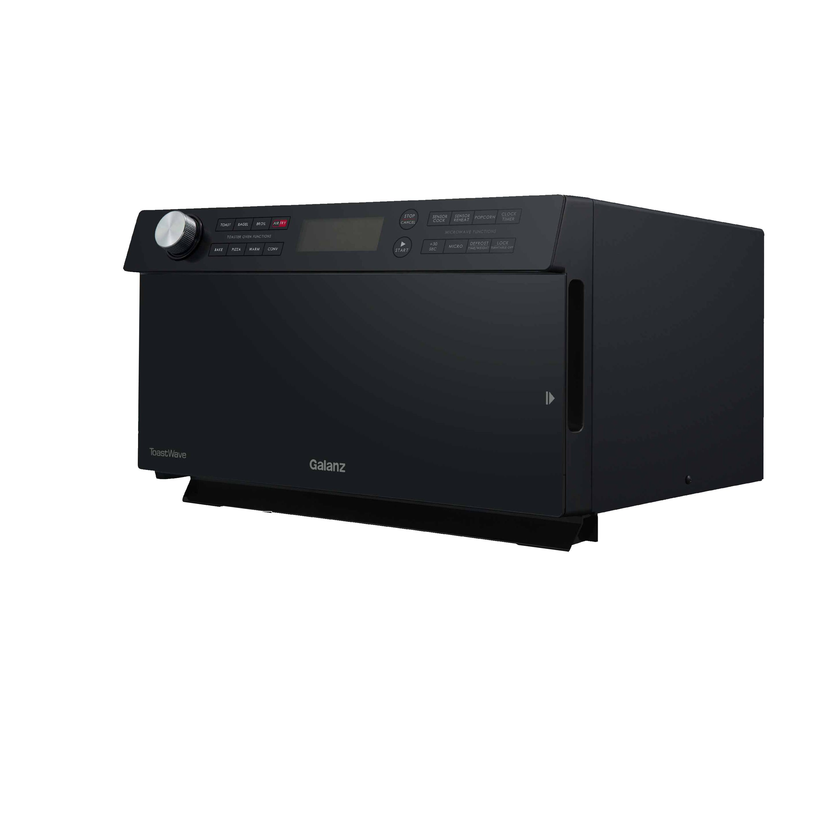 Galanz ToastWave 1.2-cu ft 1000-Watt Air Fry Sensor Cooking Controls  Countertop Convection Microwave (Stainless Steel Black) in the Countertop  Microwaves department at