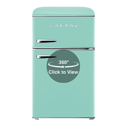 Galanz 3.1 cu. ft. Retro Mini Fridge with Dual Door True Freezer in Blue  GLR31TBEER - The Home Depot