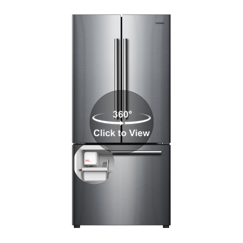 Cu.Ft Stainless Steel 16 Cu Ft Galanz GLR16FS2D08 3 French Door Refrigerator with Bottom Freezer & Adjustable Thermostat 