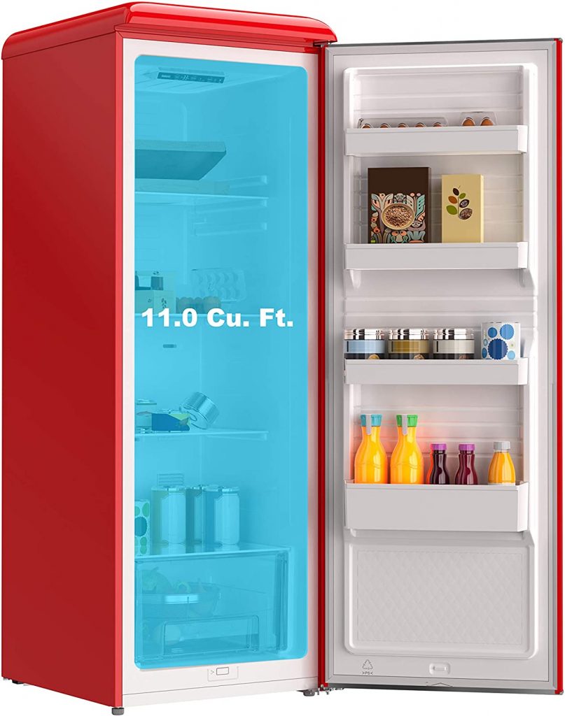 GLF11UWEG16 by Galanz - Galanz 11.0 Cu Ft Convertible Retro Upright Freezer  in Milkshake White