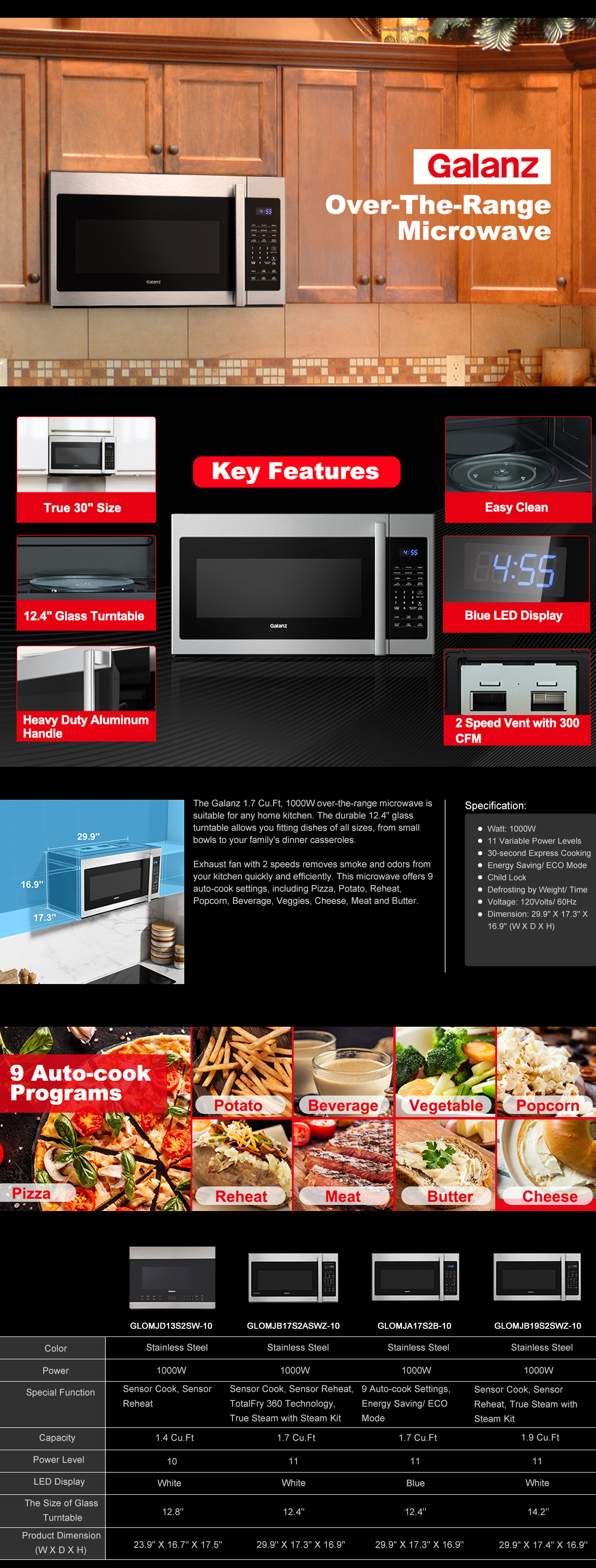 Insignia™ - 1.5 Cu. Ft. Convection Over-the-Range Microwave - Stainless  Steel