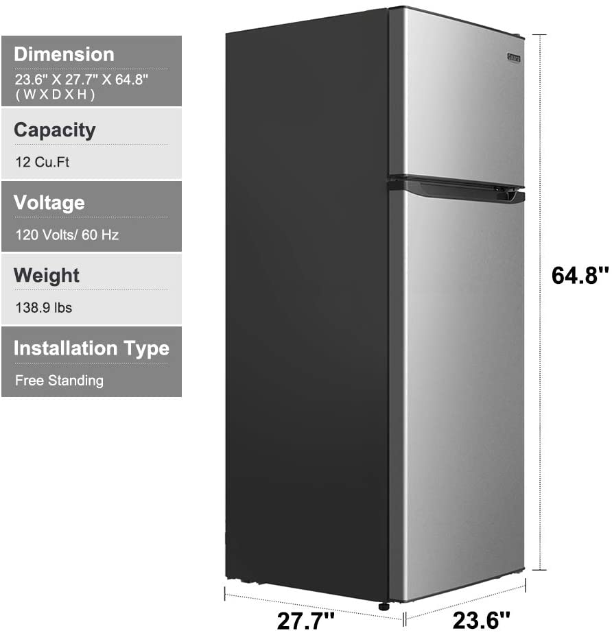 GLR12TWEEFR by Galanz - Galanz 12.0 Cu Ft Retro Top Mount Refrigerator in  Milkshake White