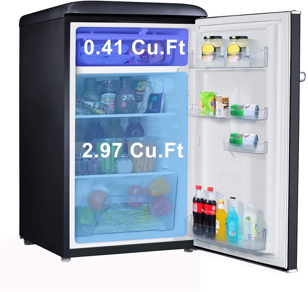 Mini-réfrigérateur avec congélateur Galanz rétro deux portes rouge 3,1 pi³  GLR31TRDER