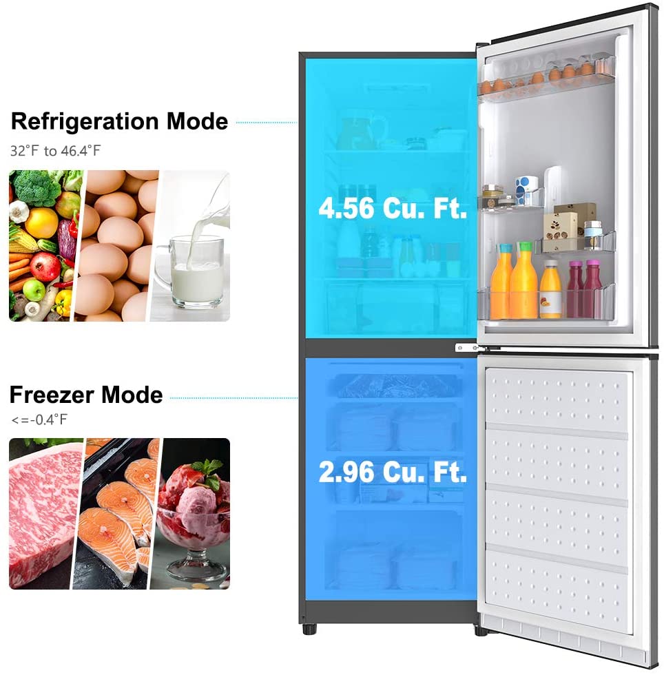 GLR74BS1E04 7.4 Cu Ft Bottom Mount Refrigerator – Galanz