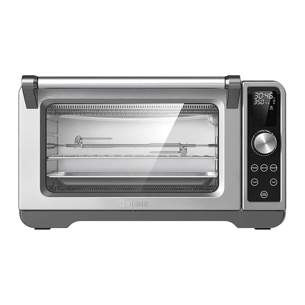 Galanz オーブンレンジ シルバー Galanz 26 qt. 1800-Watt Stainless Steel 6-Slice with Air Fry