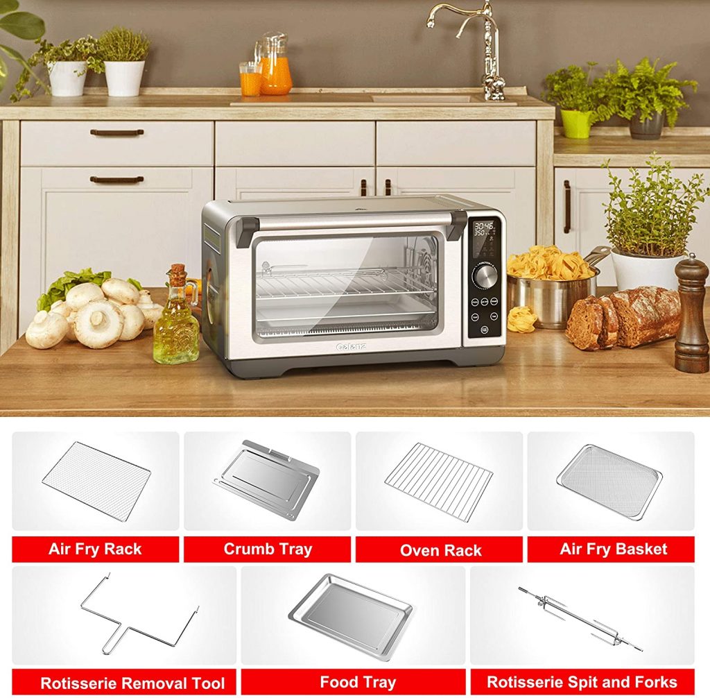 GFSK215S2MAQ18 by Galanz - Galanz 1.5 Cu Ft Retro French Door Toaster Oven  with Air Fry in Stainless Steel