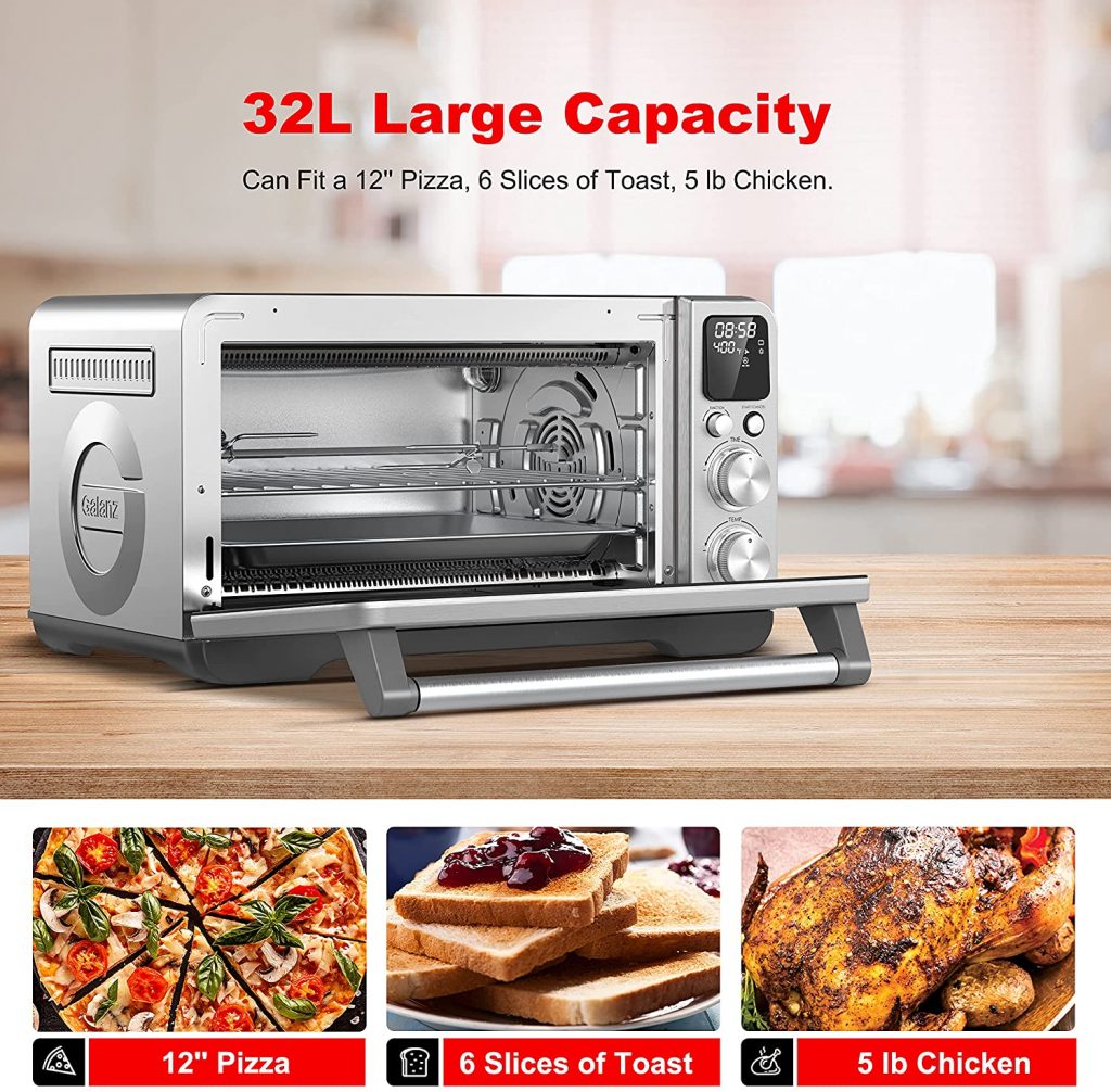 GTS311S2EWAQ18 Digital Toaster Oven with Air Fry – Galanz