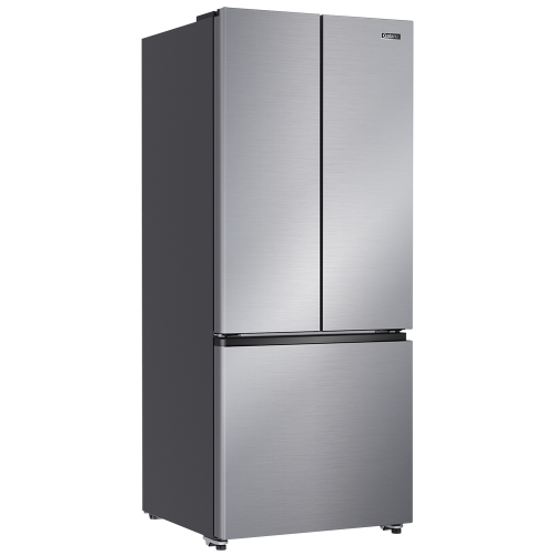 Galanz GLR16FS2D08 3 French Door Refrigerator with Bottom Freezer & Adjustable Thermostat, 16 Cu ft, Stainless Steel