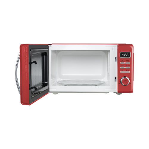  Galanz GLR33MRDR10 Retro Compact Refrigerator, 3.3 Cu Ft, Red &  GLCMKZ11RDR10 Retro Countertop Microwave Oven with Auto Cook & Reheat,  Defrost, Quick Start Functions, 1.1 cu ft, Red : Appliances