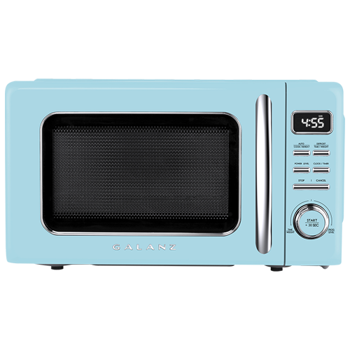 this a 0.9 Cu Ft Retro Collection Microwave,the color is Light cyan
