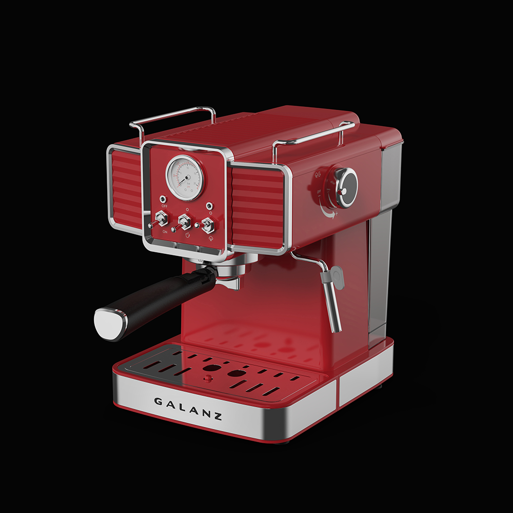 Galanz Retro Pump Espresso Machine ,Red