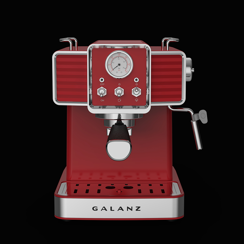 Galanz 2-Cup Red Espresso Machine with Retro Design GLEC02RDRE14 - The Home  Depot