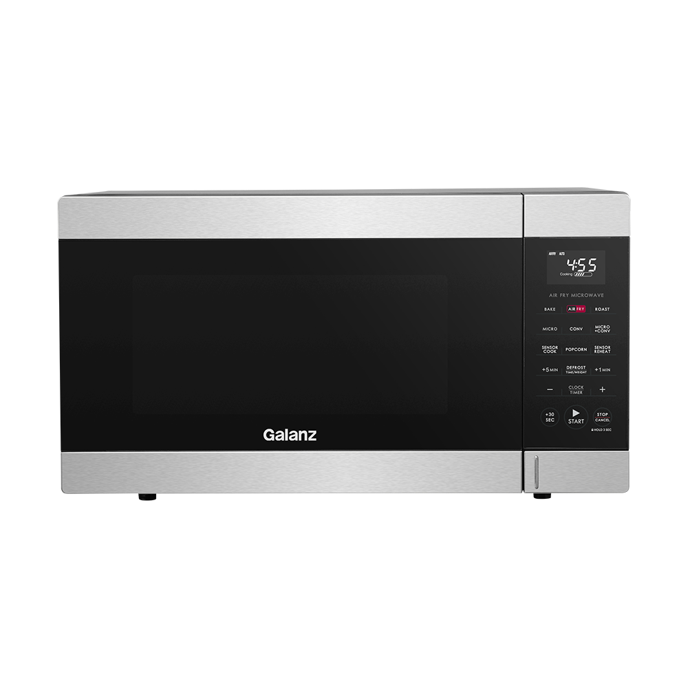 Galanz ToastWave 1.2-cu ft 1000-Watt Air Fry Sensor Cooking Controls  Countertop Convection Microwave (Stainless Steel Black) in the Countertop  Microwaves department at