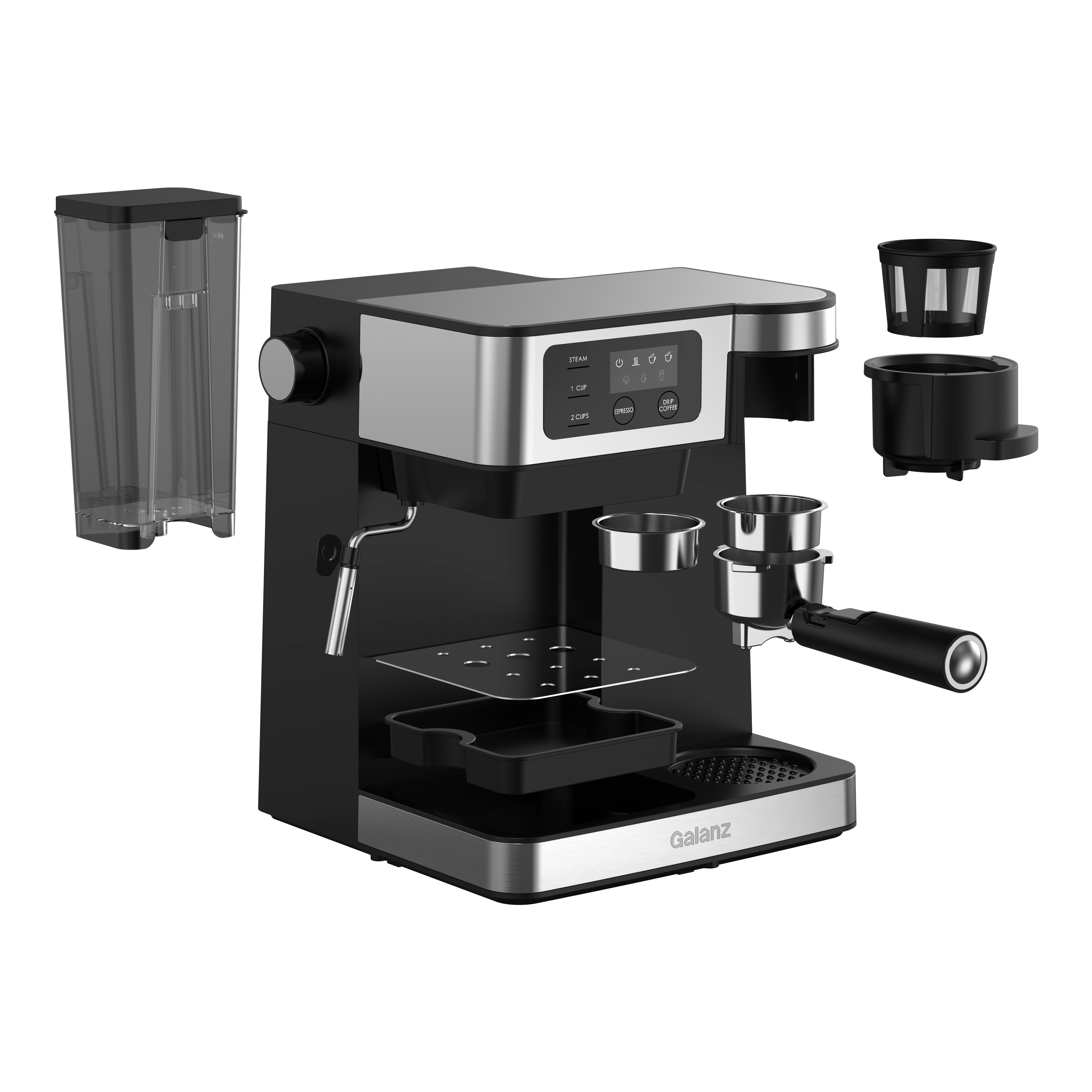 Galanz 2-in-1 Pump Espresso Machine & Single Serve Coffee Maker