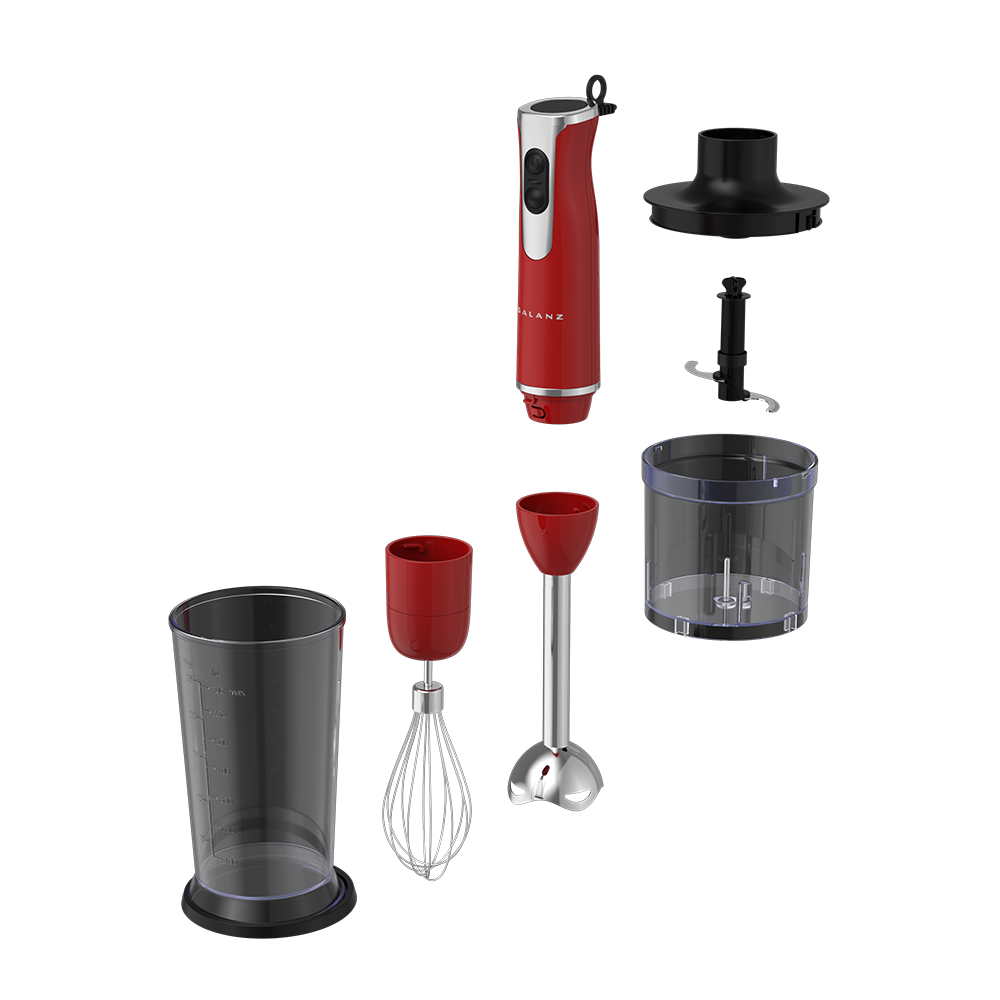 Galanz 2-Speed Multi-function Retro Hand Immersion Blender in Hot Rod