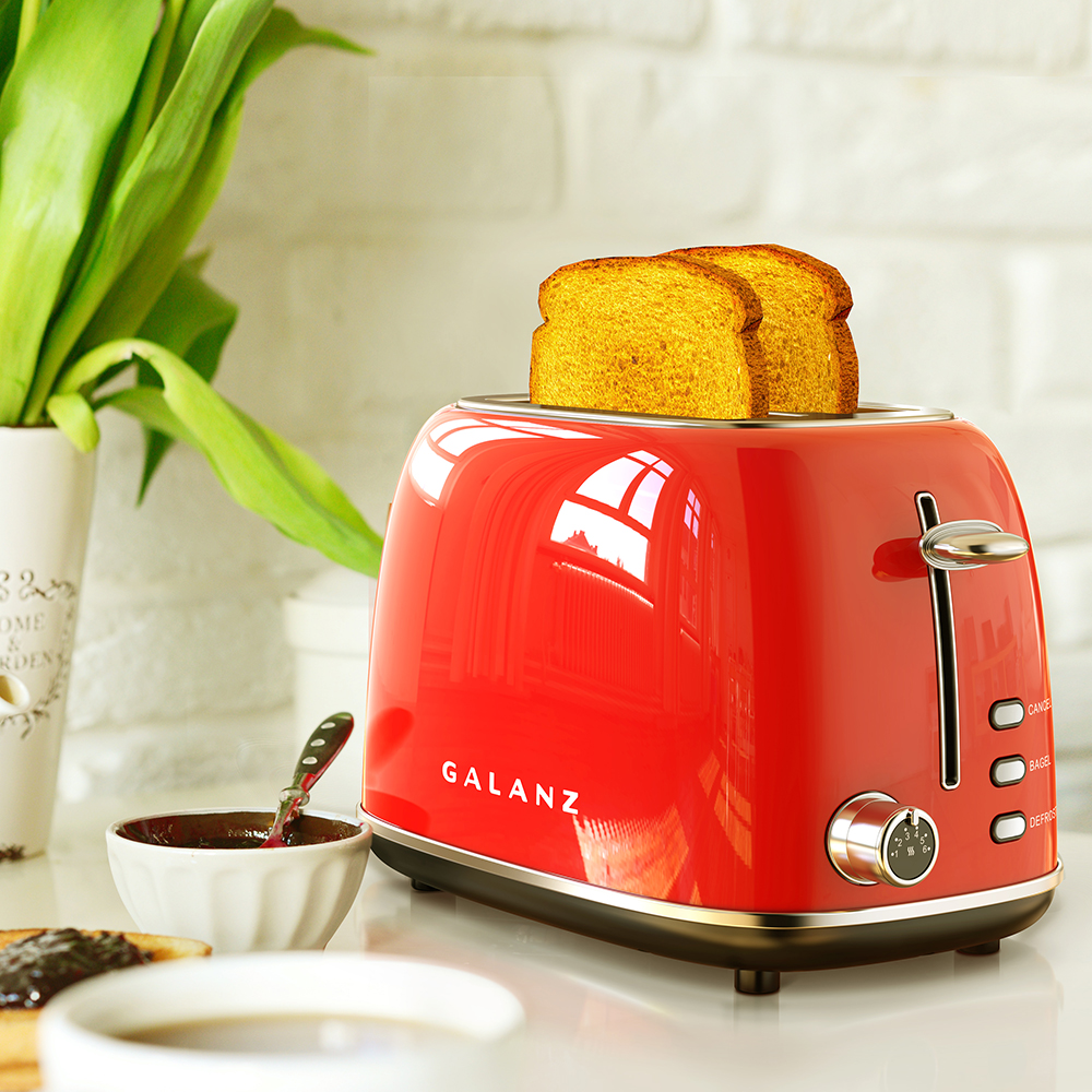 Galanz Retro 2-Slice Toaster and Electric Kettle