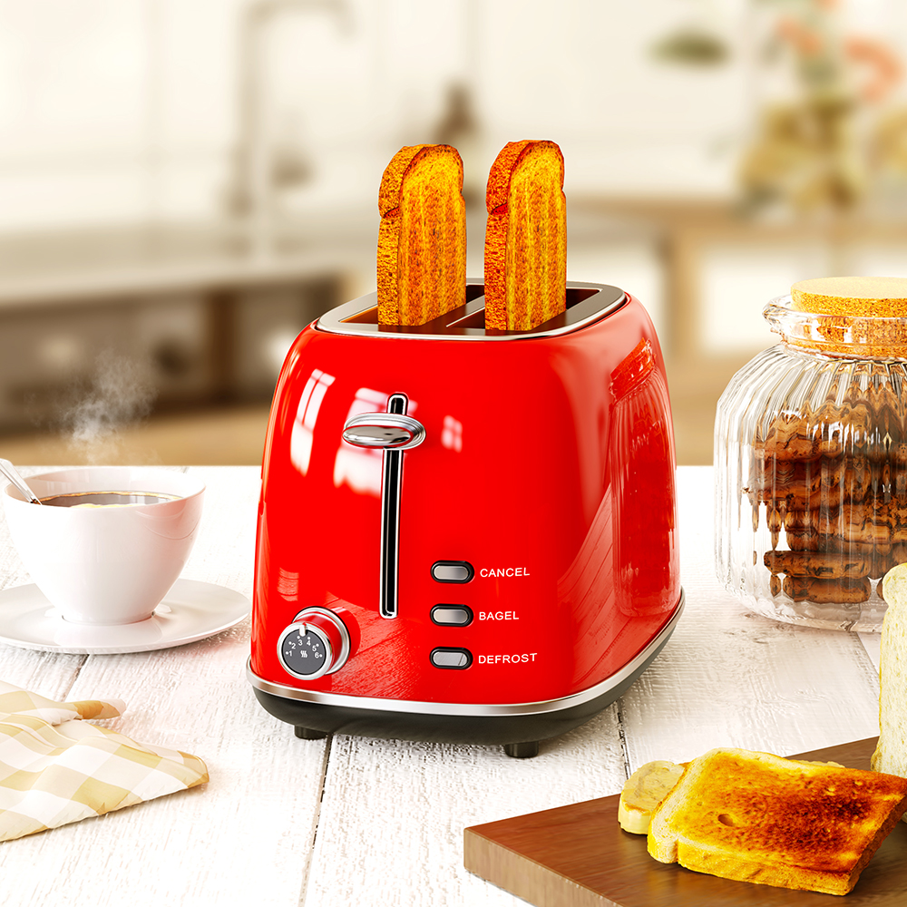 Ultrean 2 Slice Retro Toaster