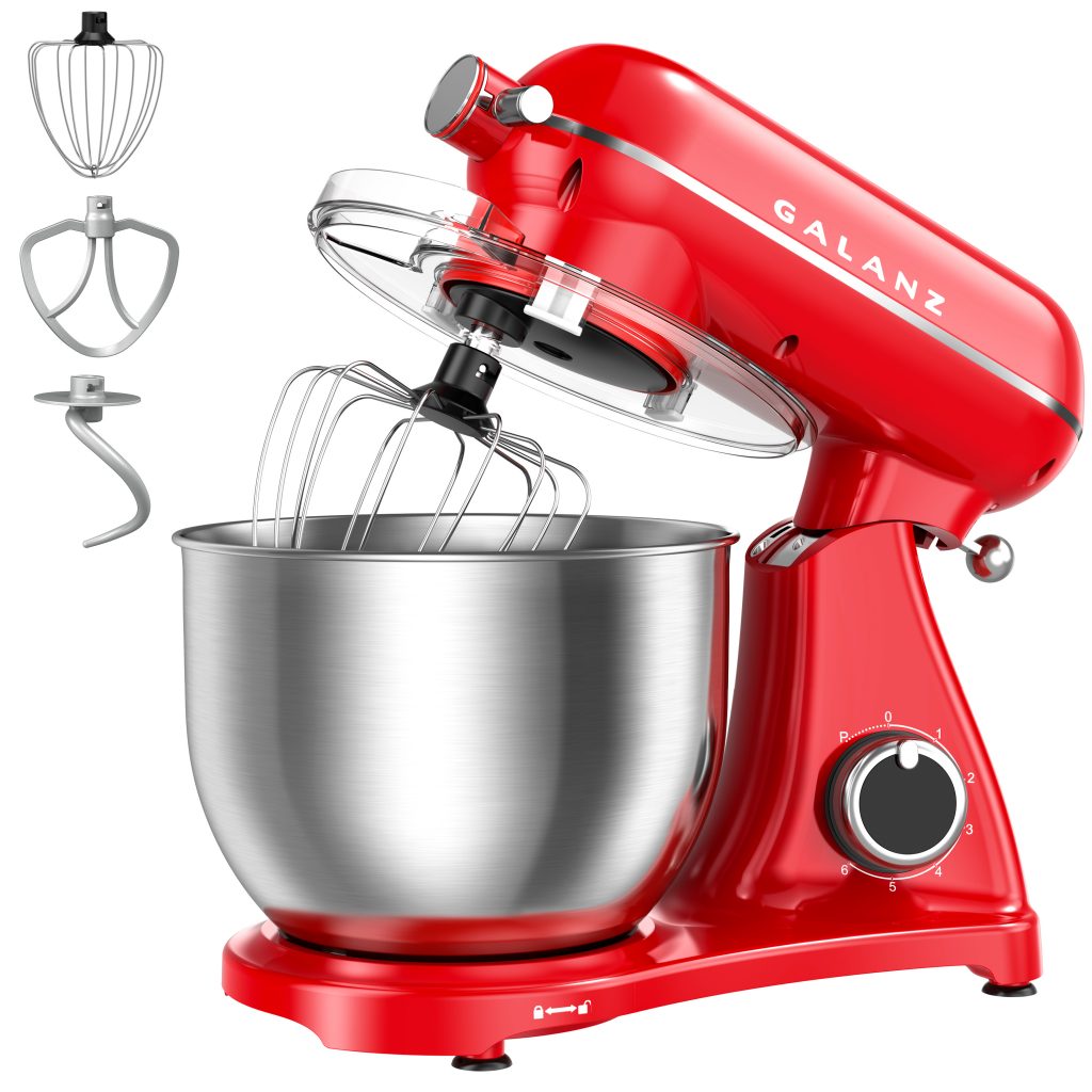 Galanz 5 Speed 150 Watt Retro Hand Mixer With Storage Base In Hot Rod Red :  Target